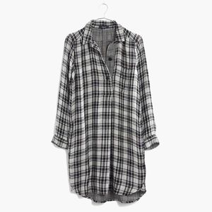 Madewell Latitude Shirt dress in Kemp Plaid